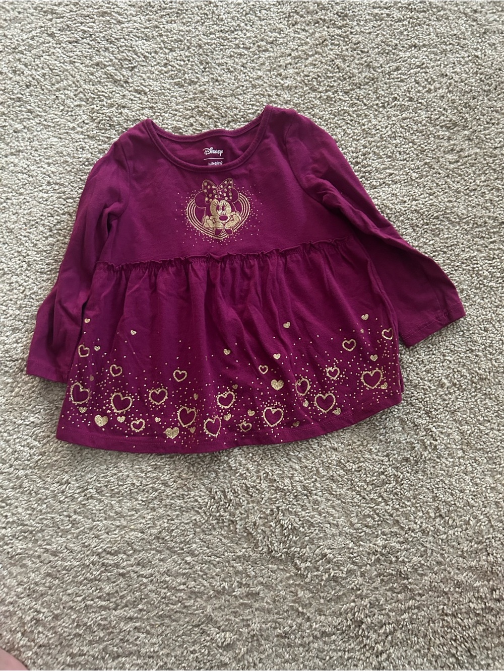 Disney Jumping Beans 18 Month Purple Minnie Mouse Longsleeve Top